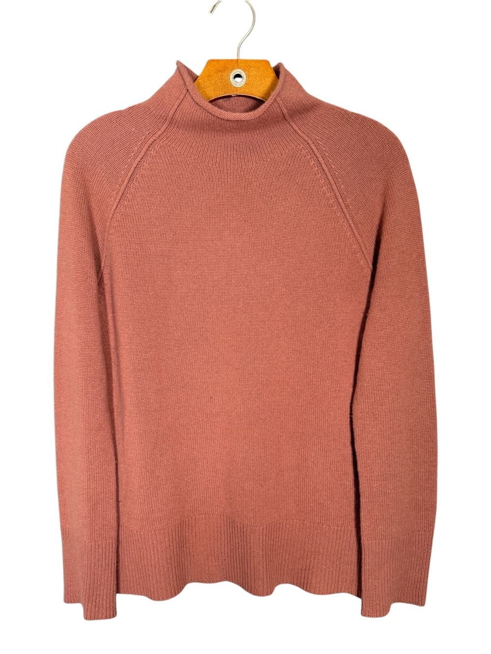 Theory 100% Cashmere Mock Neck Sweater Pink M